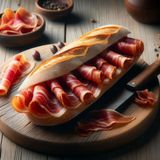 Bocadillo de Jamón con queso de cabra