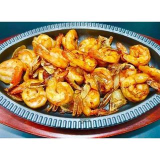 Gambas com alho na chapa quente