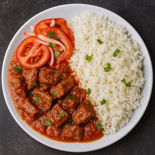 Beef Stew With Rice And Vegetables