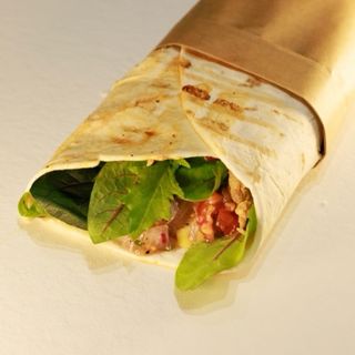 Tahini fish wrap