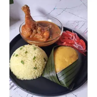 Matooke Rice and Chicken Soup