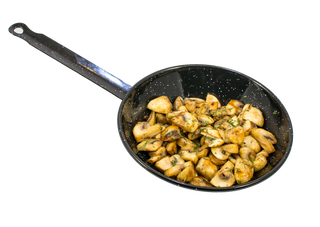 Сотирани печурки с масло, чесън и копър (200г)