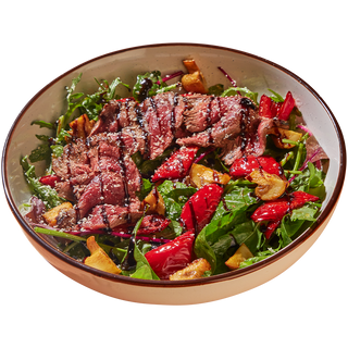 Салат с овощами-гриль и теплой телятиной, (250 г)