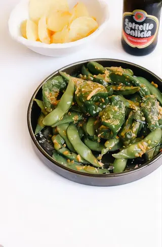 Pimientos Del Padrón Fritos Y Edamame