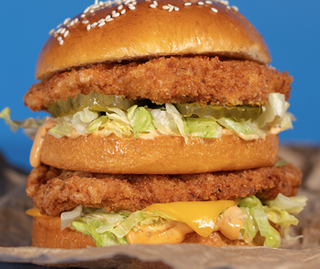 Menú Chicken burger double