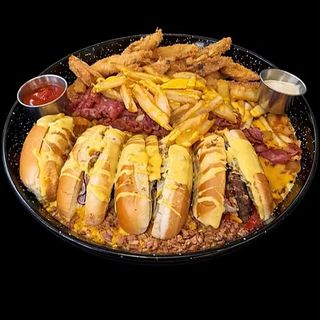 Platou Burgeri de vita și creveți panko