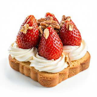 Fresas Con Nata Y Garrapiñadas