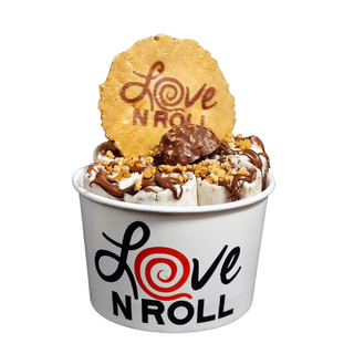 Gelado de Ferrero Rocher e Nutella