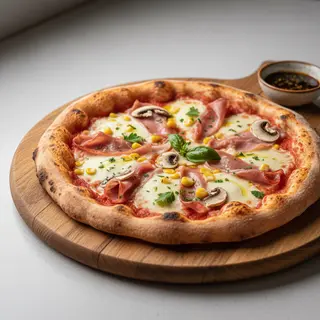Pizza Prosciutto Funghi Plus uriasa