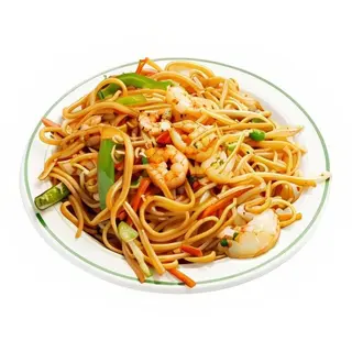 Fideos De Arroz Con Gambas