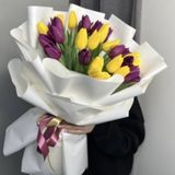 31 lalele galben și violet