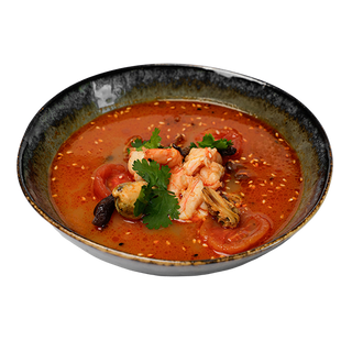 Том ям з креветками та мідіями (450г)