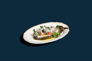 Печёные баклажаны с томатами