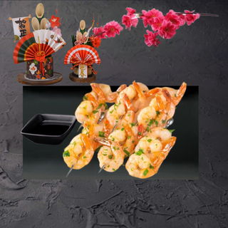 64 prawns on stick. (2u)