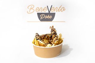 Patatine Chips con salsa barbecue e gamberi impanati con panko