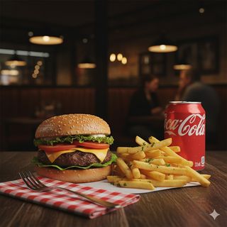 Menú hamburguesa básica