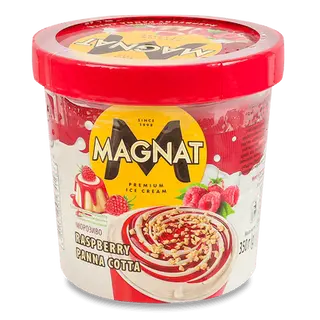 Морозиво Magnat Raspberry panna cotta, стакан (350г)
