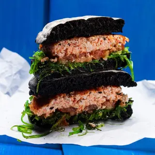 Burger Choco e Salmão