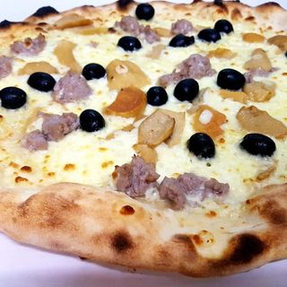 Pizza bianca boscaiola