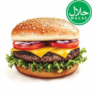 MENU HALAL chicken Cheese Burger