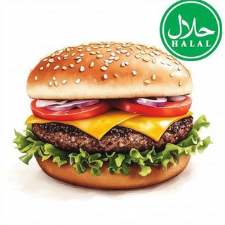 MENU HALAL chicken Cheese Burger