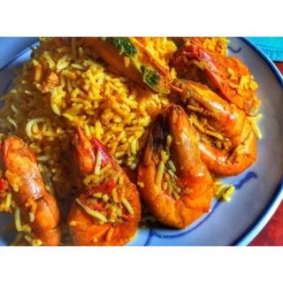 Biryani King Prawns With Sauce