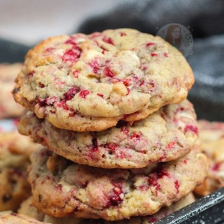 Cookie chocolate BRANCO E FRAMBOESA 