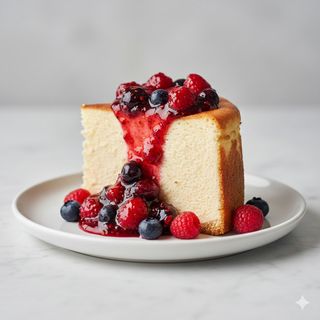 Tarta De Queso Casera Con Mermelada De Frutos Rojos