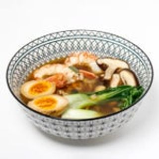 Ramen con gamberi
