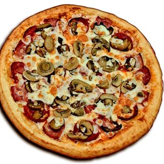 Pizza Champiñones con bacon