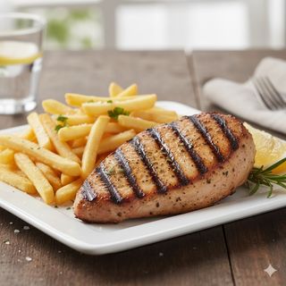 Lomo Plancha Con Patatas