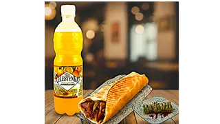 PITA GYROS WOŁOWY XL + CELESTYNKA POMARAŃCZOWA + BAKLAWA PISTACJOWA