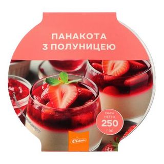 Панакота з полуницею, в упаковці (250г)