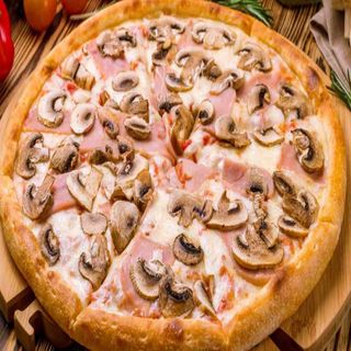 Pizza jamón y champiñones (42 cm.)