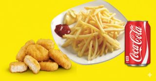 Nuggets, pattaine e una lattina