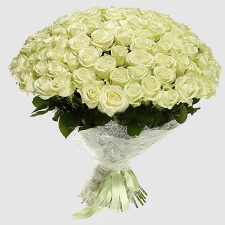 75 білих троянд