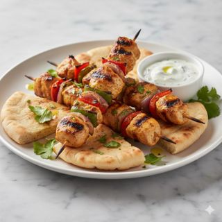 Menú sándwich de pinchos de pollo