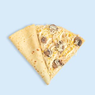 კრეპი ქათმით, სოკოთი და ყველით