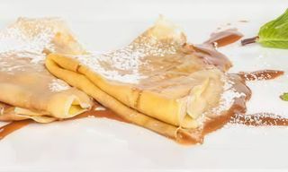 Crepe chocolate y dulce de leche