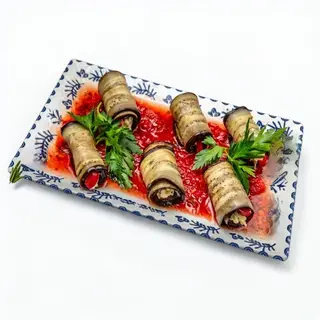 Badrijani cu brânză şi ardei dulce