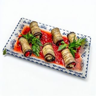 Badrijani cu brânză şi ardei dulce