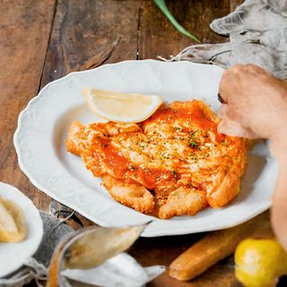 Куриный шницель с моцареллой