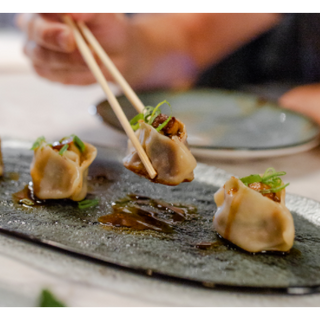 Gyozas de pato y foie