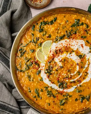 Masala di lenticchie e zucca