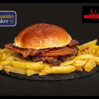 Hamburguesa Smash Bacon Lixto y PATATAS