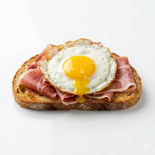 Tosta De Jamón Y Huevo Frito