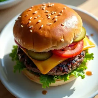 Hamburguesa de ternera doble queso