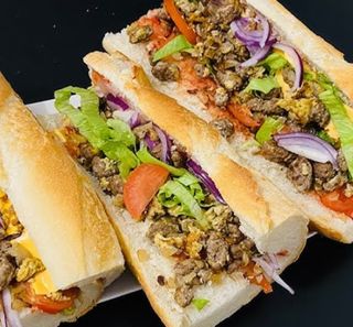 Bocadillos viande hachée avec Frites