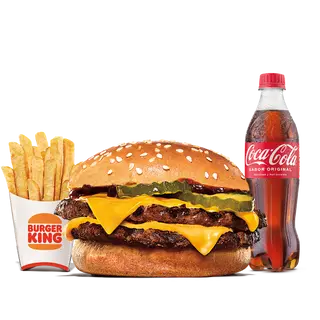 Menú Doble Cheeseburger Bbq