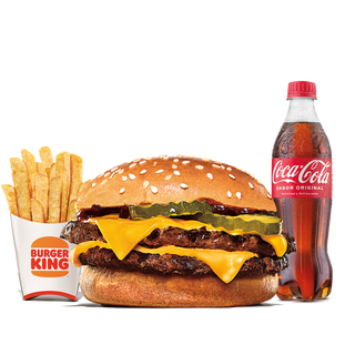 Menú Doble Cheeseburger Bbq